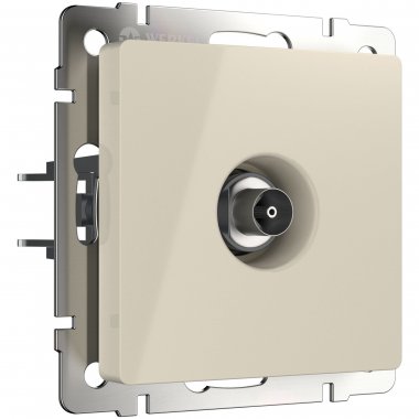 Фотография товара 'Werkel WL03-TV-2W-ivory ТВ розетка проходная'