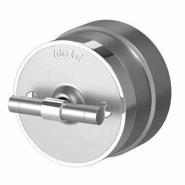 Фотография товара 'Werkel W5822054 Выключатель на 4 положения двухклавишный Vintage серебро матовый/хром'