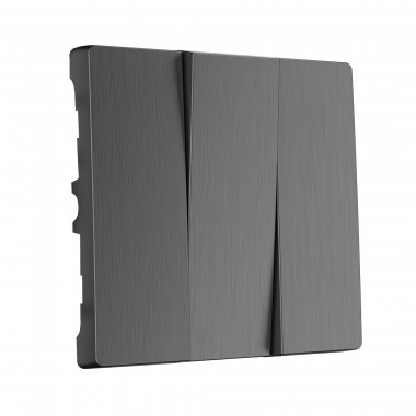 Фотография товара 'Werkel WL04-SW-3G-CP Набор клавиш для выключателя трехклавишного (графит рифленый)'