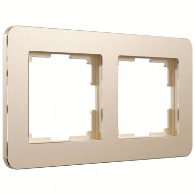 Фотография товара 'Werkel W0022611 Рамка из металла на 2 поста Platinum шампань'