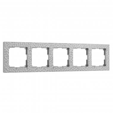 Фотография товара 'Werkel W0052406 Рамка из поликарбоната на 5 постов Hammer серебряный'