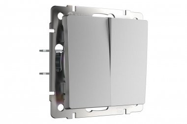 Фотография товара 'Werkel WL06-SW-2G-2W Выключатель двухклавишный проходной'