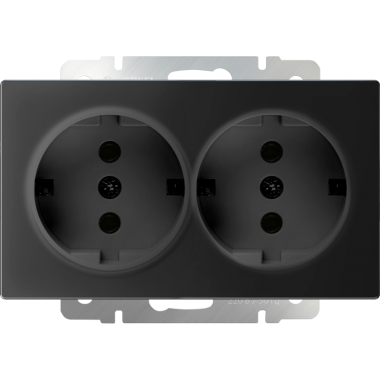 Фотография товара 'Werkel WL08-SKG-02-IP20 Розетка двойная с заземлением'