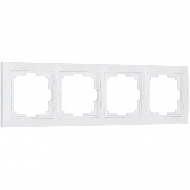 Фотография товара 'Werkel W0042001 Рамка из поликарбоната на 4 поста Snabb Basic белый'