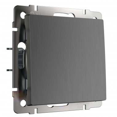 Фотография товара 'Werkel W1112004 Выключатель одноклавишный проходной графит рифленый'