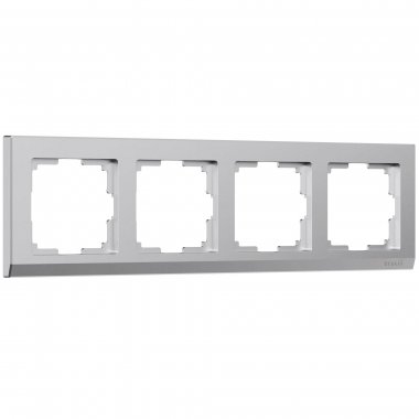 Фотография товара 'Werkel W0041865 Рамка из поликарбоната на 4 поста Stark серебряный матовый'