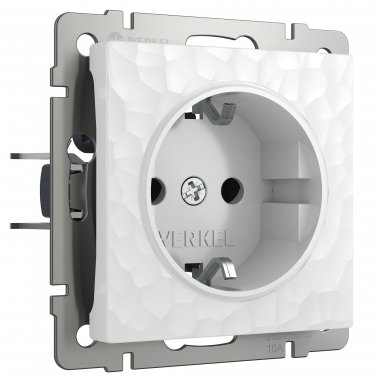 Фотография товара 'Werkel W1271001 Розетка с заземлением белый'