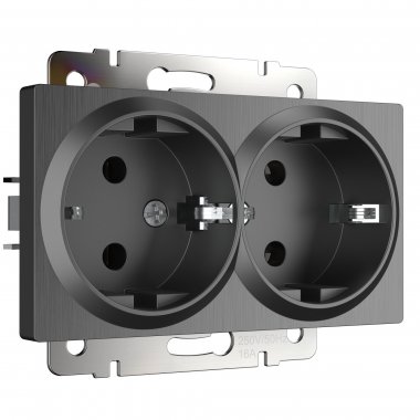 Фотография товара 'Werkel WL04-SKG-02-IP20 Розетка двойная с заземлением'