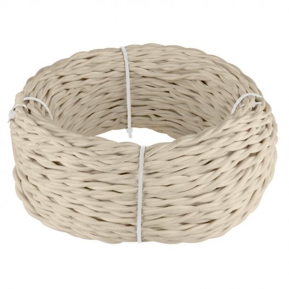 Фотография товара 'Werkel Ретро кабель витой  2х1,5  (белый) 20м Ретро кабель витой  2х1,5  (белый) 20м'