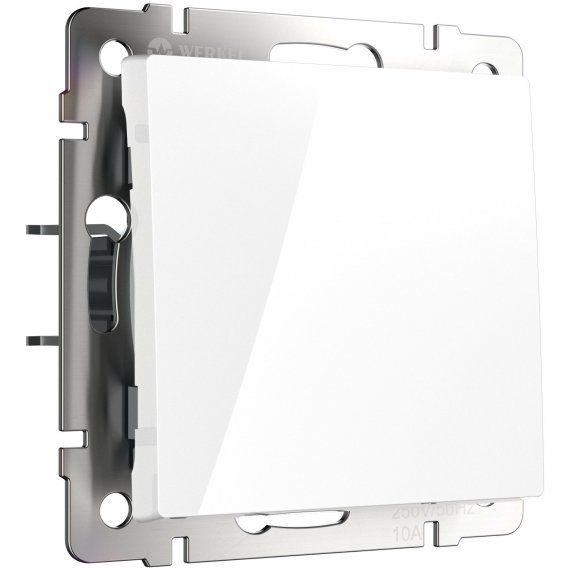 Фотография товара 'Werkel W1112001 Выключатель одноклавишный проходной белый'