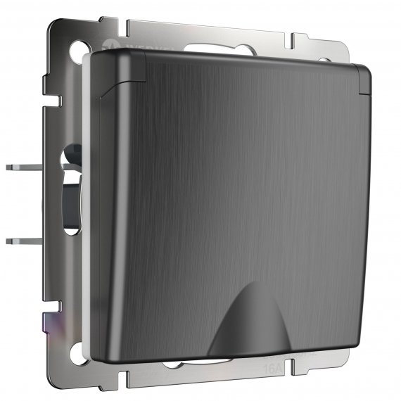 Фотография товара 'Werkel WL04-SKGSC-01-IP44 Розетка влагозащ. с зазем. с защит. крышкой и шторками'