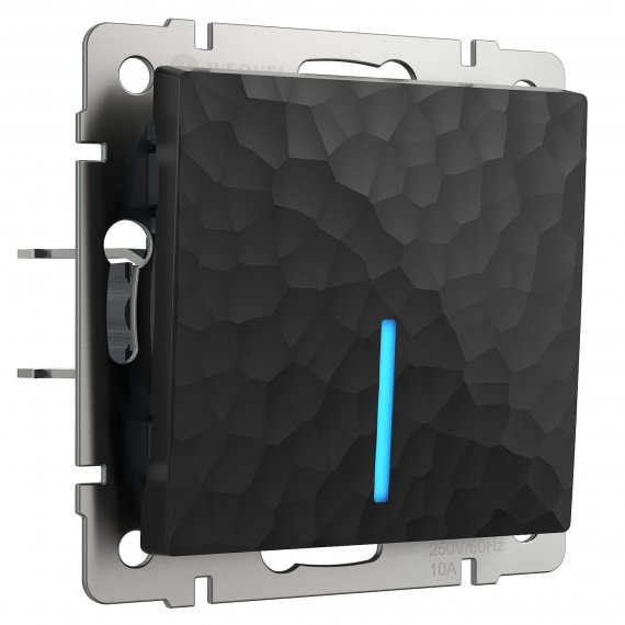 Фотография товара 'Werkel W1210108 Выключатель одноклавишный с подсветкой черный'