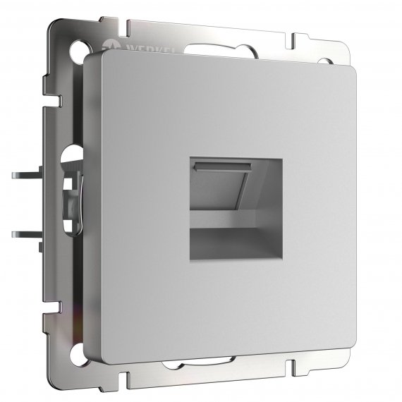 Фотография товара 'Werkel WL06-RJ11+RJ45 Телефонная розетка RJ-11 (серебряный)'