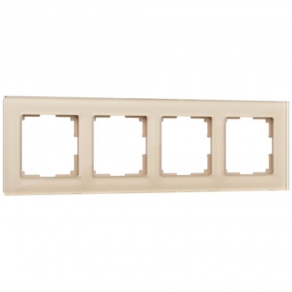 Фотография товара 'Werkel W0041111 Рамка из стекла на 4 поста Favorit шампань'