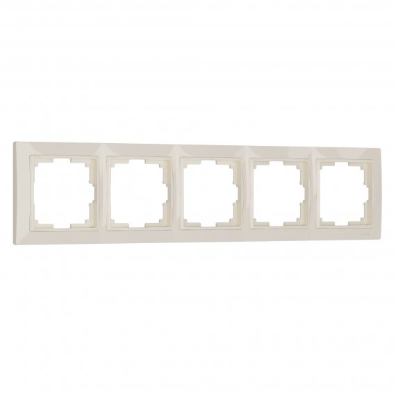 Фотография товара 'Werkel W0052003 Рамка из поликарбоната на 5 постов Snabb Basic слоновая кость'