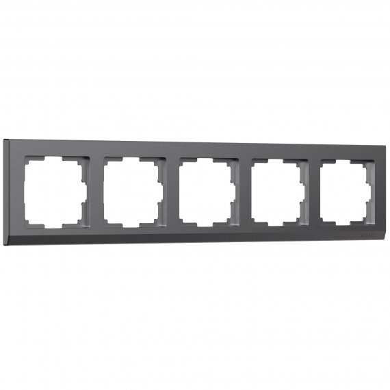 Фотография товара 'Werkel W0051864 Рамка из поликарбоната на 5 постов Stark графит матовый'