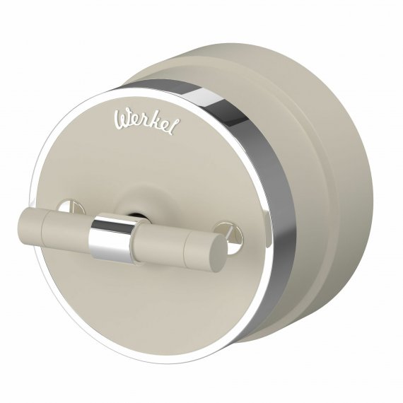 Фотография товара 'Werkel W5812055 Переключатель/выключатель одноклавишный Vintage слоновая кость матовый/хром'