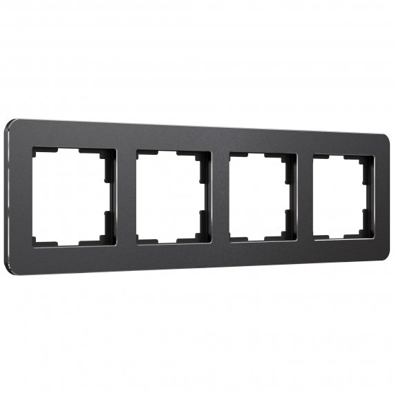 Фотография товара 'Werkel W0042608 Рамка из металла на 4 поста Platinum черный алюминий'