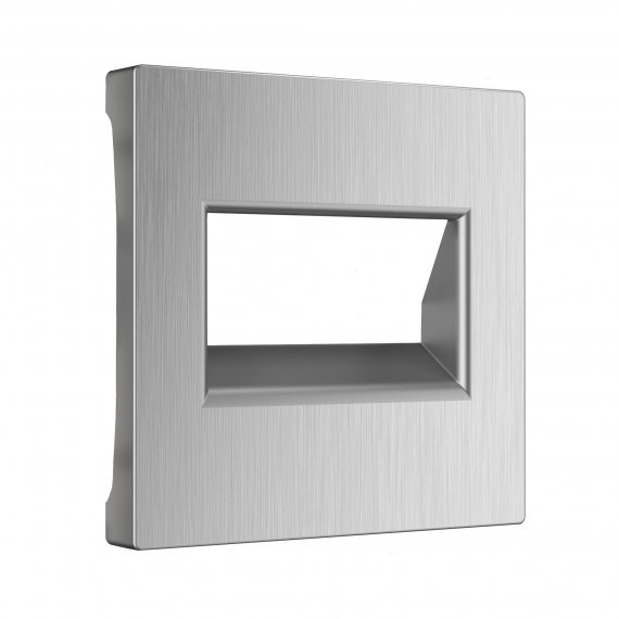 Фотография товара 'Werkel WL09-RJ45+RJ45-CP Накладка для двойной розетки Еthernet RJ-45 (серебряный рифленый)'