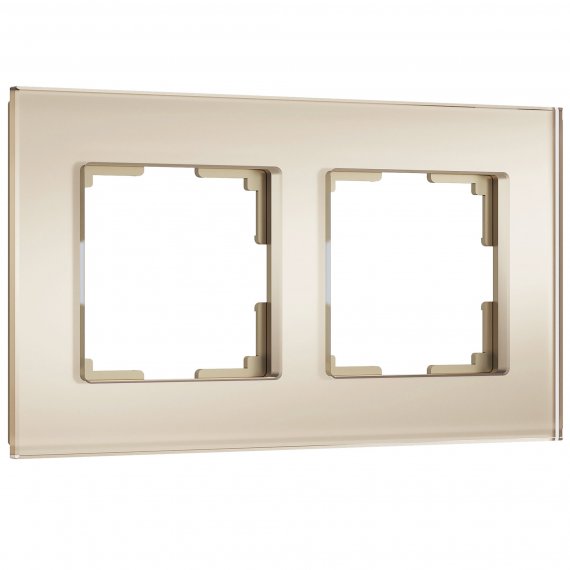 Фотография товара 'Werkel W0023111 Рамка из стекла на 2 поста Senso шампань soft-touch'