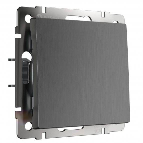 Фотография товара 'Werkel W1110004 Выключатель одноклавишный графит рифленый'