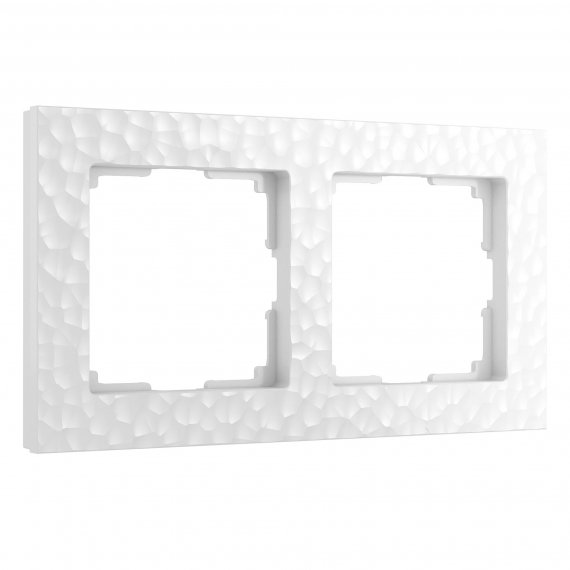 Фотография товара 'Werkel W0022401 Рамка из поликарбоната на 2 поста Hammer белый'