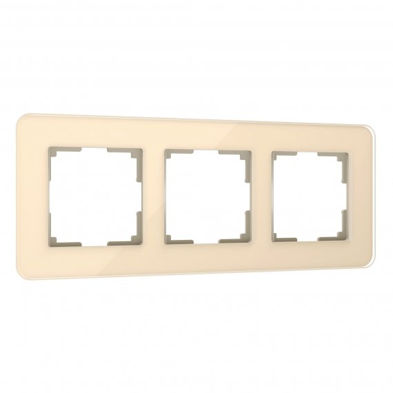 Фотография товара 'Werkel W0032443 Рамка из стекла на 3 поста Elite айвори'