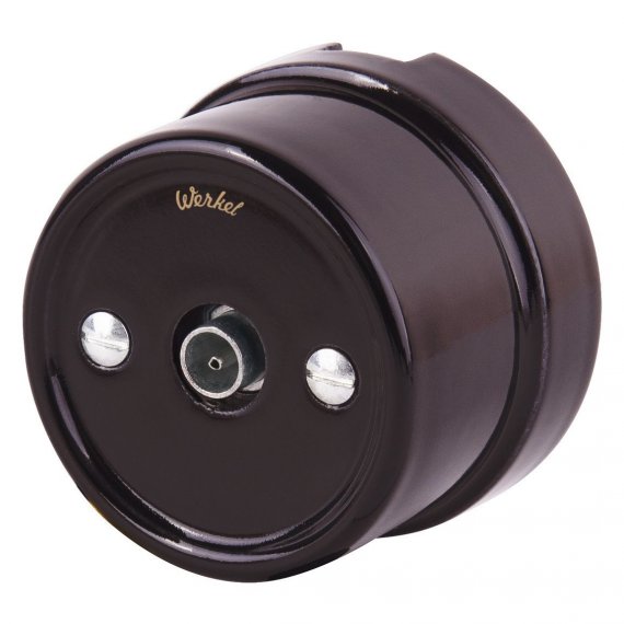 Фотография товара 'Werkel W5683014 ТВ розетка коричневая Ретро'