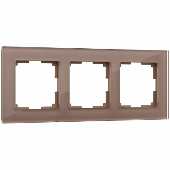 Фотография товара 'Werkel W0031142 Рамка из стекла на 3 поста Favorit латте'