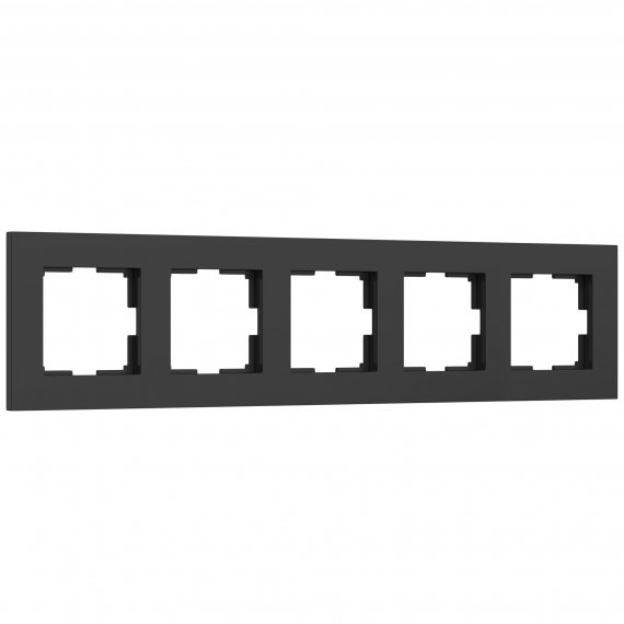 Фотография товара 'Werkel W0052908 Рамка на 5 постов Slab (черный софт)'