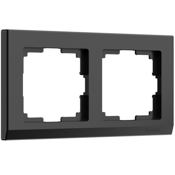 Фотография товара 'Werkel WL04-Frame-02-black Рамка Werkel на 2 поста (черный) WL04-Frame-02-black'