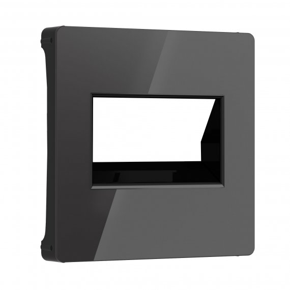 Фотография товара 'Werkel W1191148 Накладка для двойной розетки Еthernet RJ-45 черный акрил'