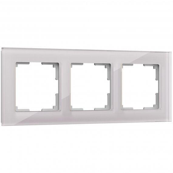 Фотография товара 'Werkel W0031117 Рамка из стекла на 3 поста Favorit дымчатый'