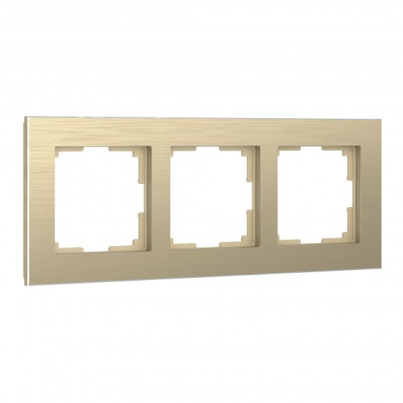 Фотография товара 'Werkel W0031711 Рамка из металла на 3 поста Аluminium шампань алюминий'