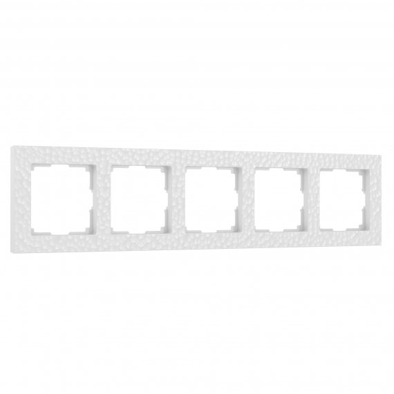 Фотография товара 'Werkel W0052401 Рамка из поликарбоната на 5 постов Hammer белый'