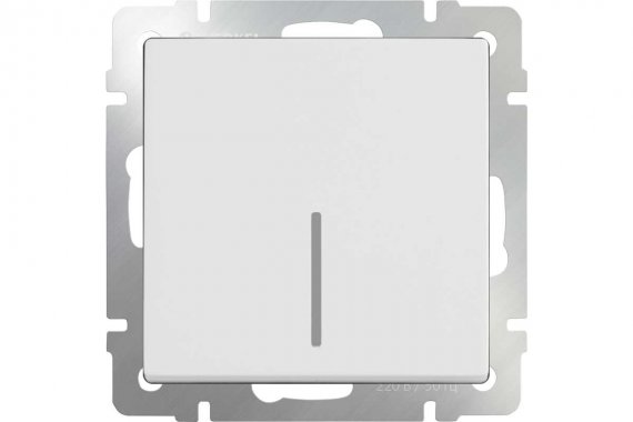 Фотография товара 'Werkel WL01-SW-1G-2W-LED Выключатель одноклавишный проходной с подсветкой'