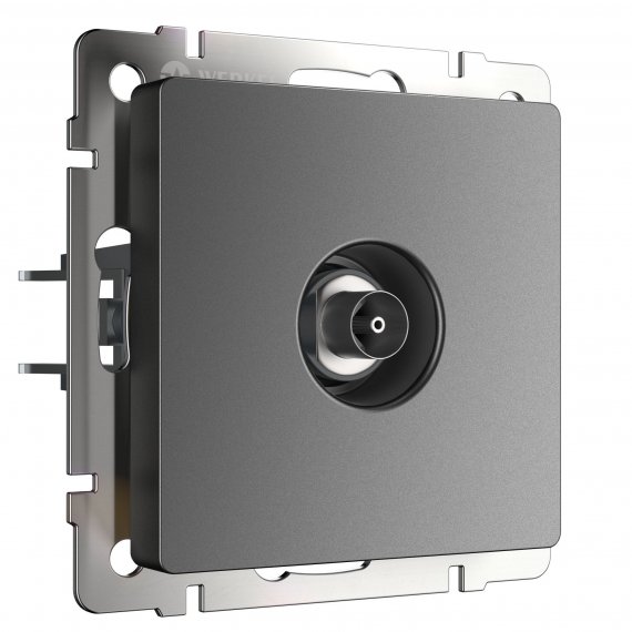 Фотография товара 'Werkel W1183064 ТВ-розетка оконечная графит матовый'