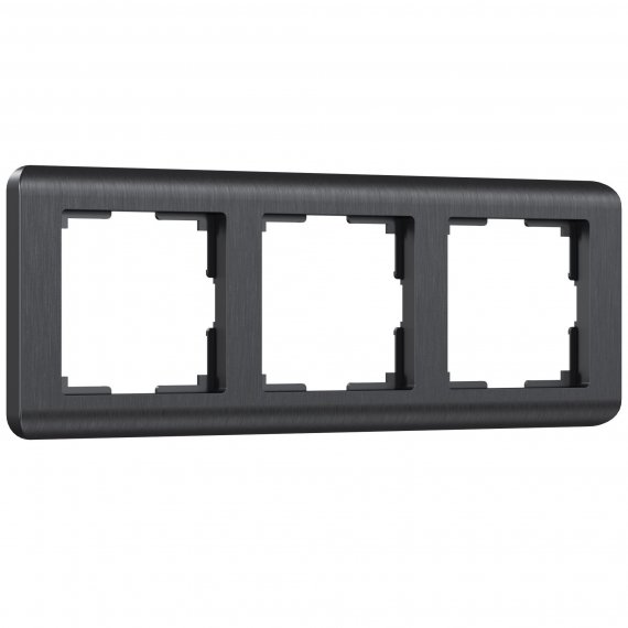 Фотография товара 'Werkel W0032104 Рамка из поликарбоната на 3 поста Stream графит'