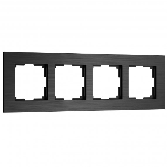 Фотография товара 'Werkel W0043508 Рамка из металла на 4 поста АluMax черный алюминий'
