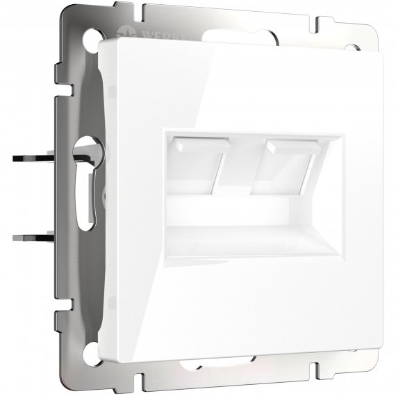 Фотография товара 'Werkel W1181101 Розетка двойная Ethernet RJ-45 белая'