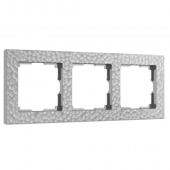 Фотография товара 'Werkel W0032406 Рамка из поликарбоната на 3 поста Hammer серебряный'