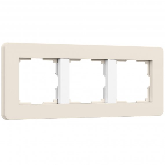 Фотография товара 'Werkel W0033066 W0033066/ Рамка на 3 поста Split (айвори/белый, soft-touch)'