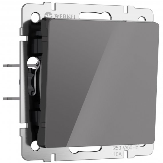 Фотография товара 'Werkel W1110044 Выключатель одноклавишный графит акрил'