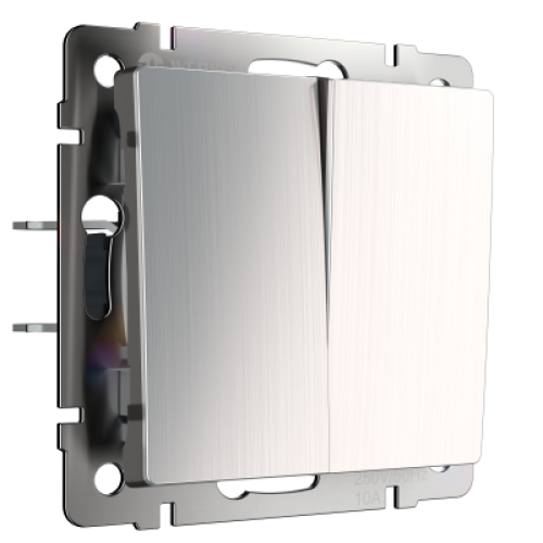 Фотография товара 'Werkel WL02-SW-2G-2W Выключатель двухклавишный проходной'