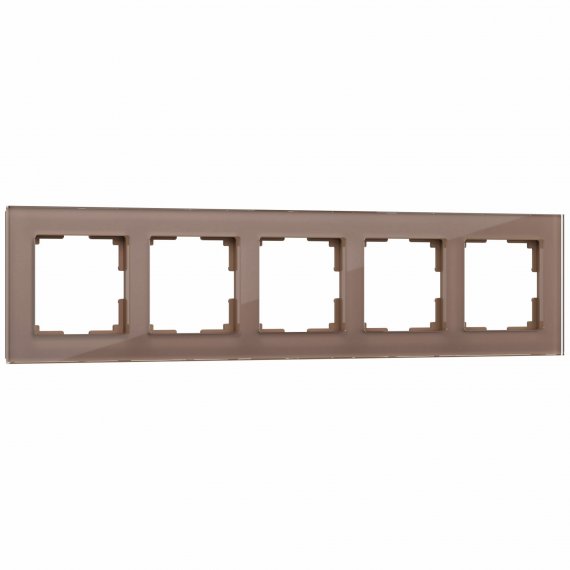 Фотография товара 'Werkel W0051142 Рамка из стекла на 5 постов Favorit латте'