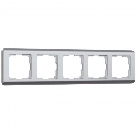 Фотография товара 'Werkel W0052106 Рамка из поликарбоната на 5 постов Stream серебряный'
