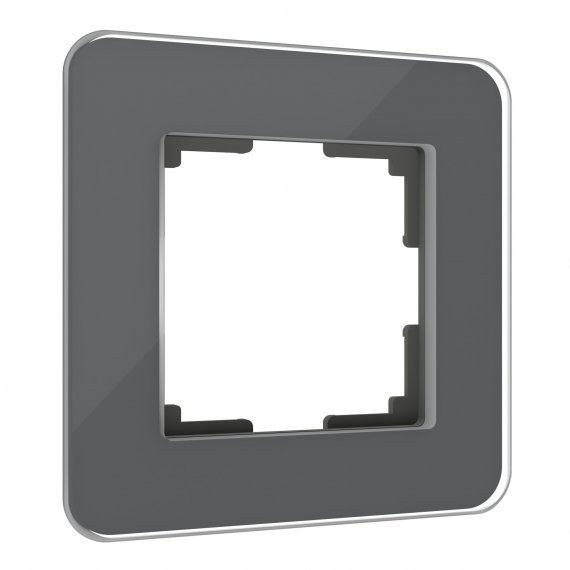 Фотография товара 'Werkel W0012440 Рамка из стекла на 1 пост Elite графит'