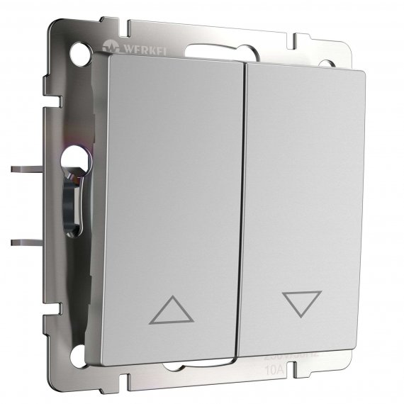 Фотография товара 'Werkel W1124506 Выключатель жалюзи серебряный'