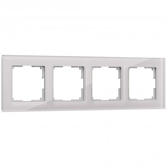 Фотография товара 'Werkel W0041117 Рамка из стекла на 4 поста Favorit дымчатый'