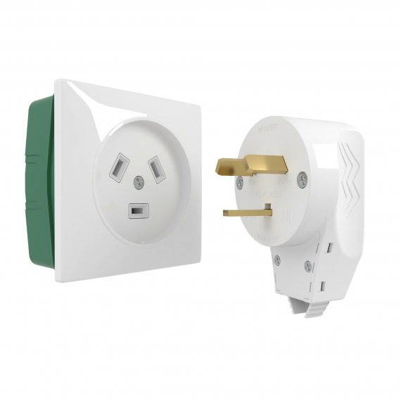 Фотография товара 'Werkel W1189201 Силовая розетка с вилкой 32А 250В белый'